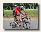 Mobius and Piliero talk business on the bike rather than the golf course. IMG_4863
